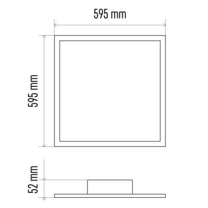 LED Stmívatelné stropní svítidlo LED/40W/230V 2700K-6000K čtverec + dálkové ovládání 