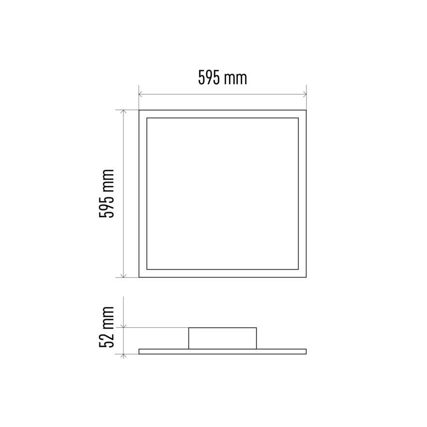 LED Stmívatelné stropní svítidlo LED/40W/230V 2700K-6000K čtverec + dálkové ovládání 