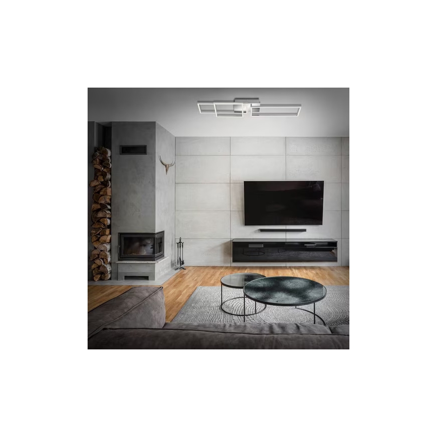 LED Stmívatelné stropní svítidlo LED/42W/230V 3000K matný chrom