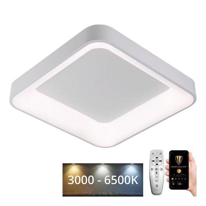 LED Stmívatelné stropní svítidlo LED/45W/230V 3000-6500K bílá + dálkové ovládání