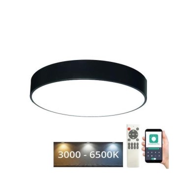 LED Stmívatelné stropní svítidlo LED/50W/230V 3000-6500K černá + dálkové ovládání
