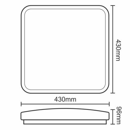 LED Stmívatelné stropní svítidlo LED/50W/230V