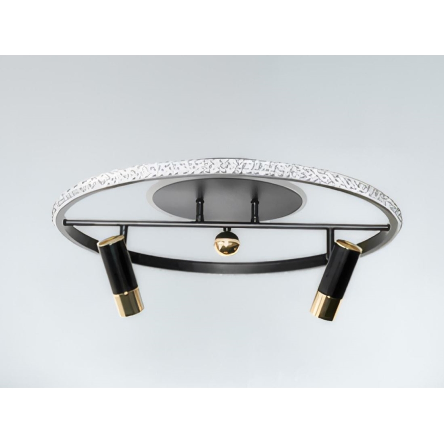 LED Stmívatelné stropní svítidlo LED/60W/230V 3000-6500K černá + dálkové ovládání