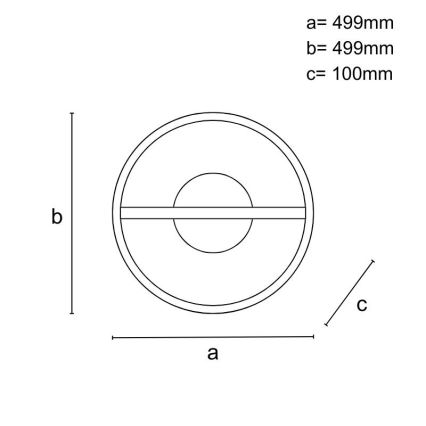 LED Stmívatelné stropní svítidlo LED/60W/230V 3000-6500K + dálkové ovládání