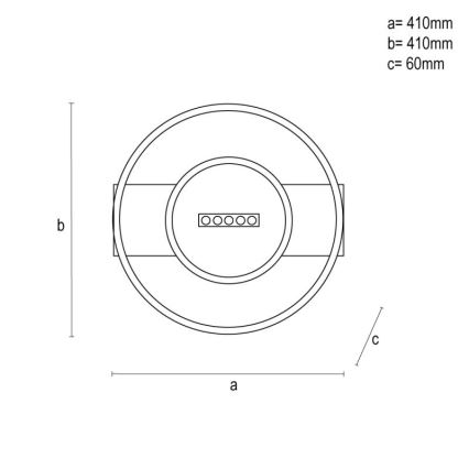 LED Stmívatelné stropní svítidlo LED/60W/230V 3000-6500K + dálkové ovládání