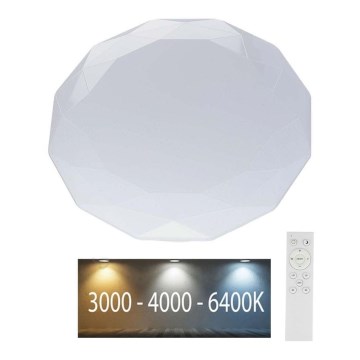 LED Stmívatelné stropní svítidlo LED/60W/230V 3000K/4000K/6500K pr. 50 cm + dálkové ovládání