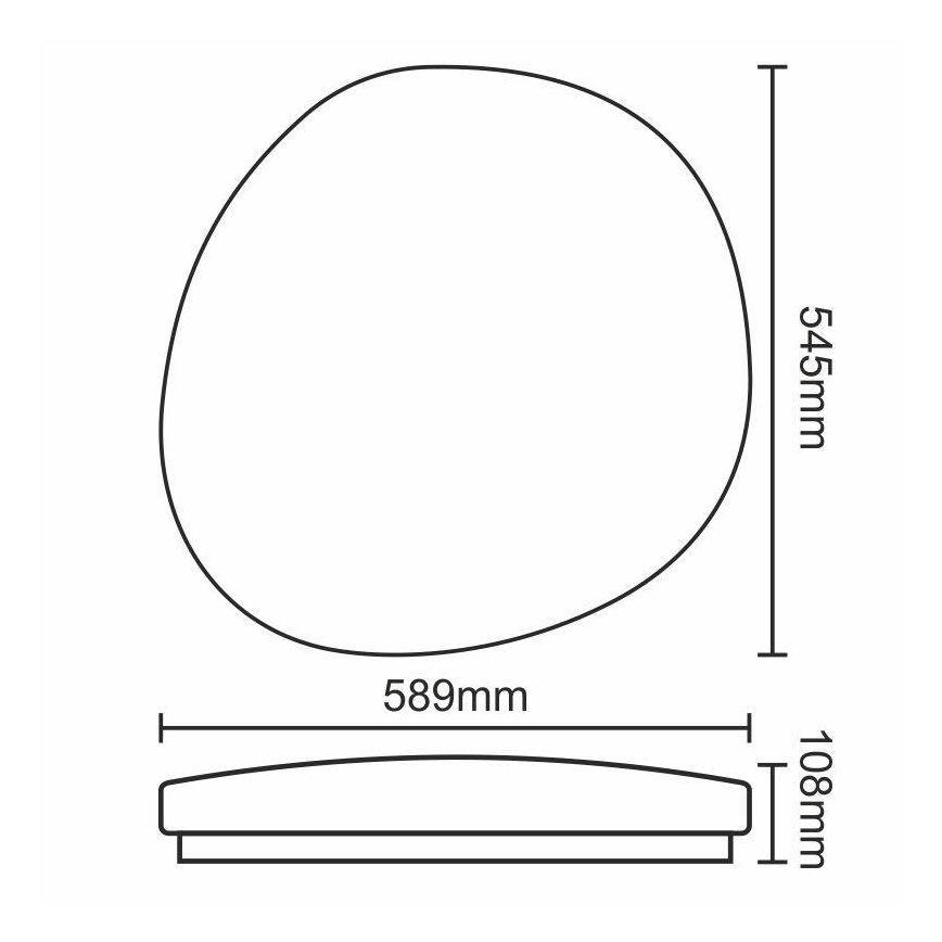 LED Stmívatelné stropní svítidlo LED/60W/230V + dálkové ovládání 