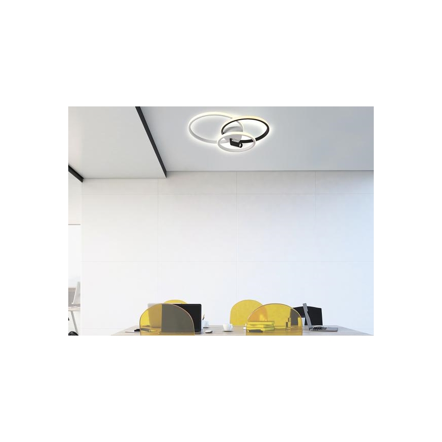 LED Stmívatelné stropní svítidlo LED/70W/230V 3000-6500K bílá/černá + dálkové ovládání