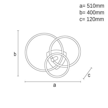 LED Stmívatelné stropní svítidlo LED/70W/230V 3000-6500K bílá/černá + dálkové ovládání