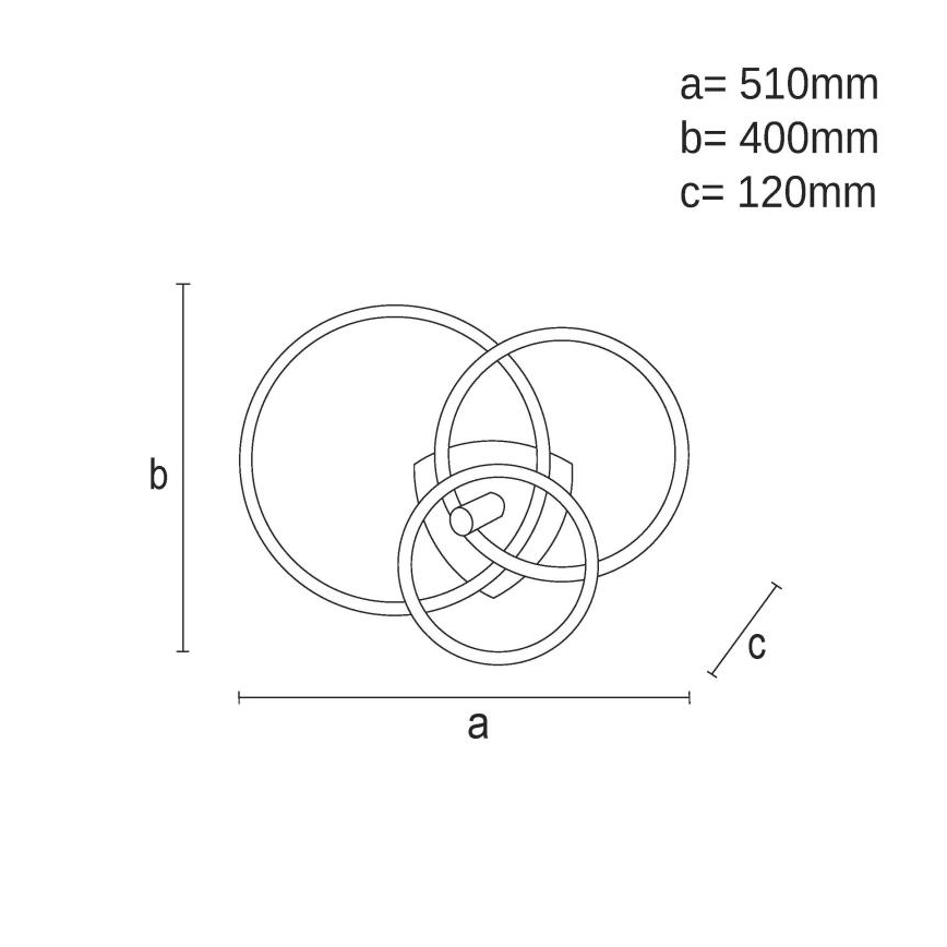 LED Stmívatelné stropní svítidlo LED/70W/230V 3000-6500K bílá/černá + dálkové ovládání