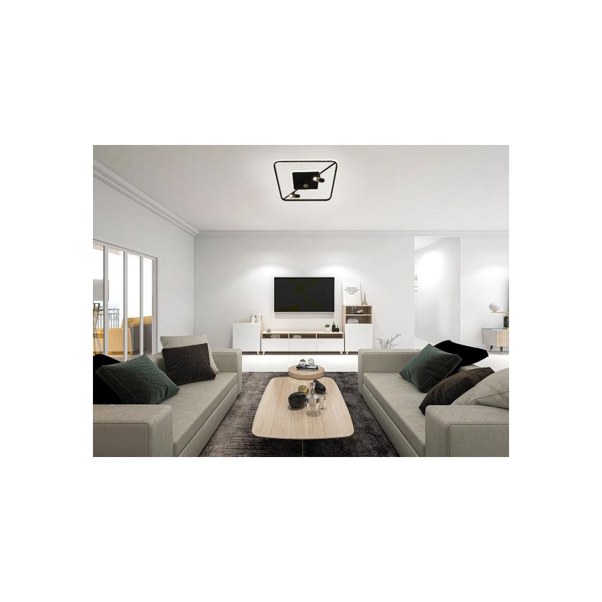 LED Stmívatelné stropní svítidlo LED/70W/230V 3000-6500K černá + dálkové ovládání