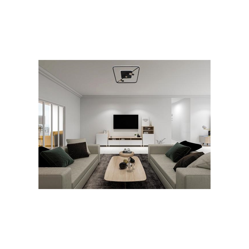 LED Stmívatelné stropní svítidlo LED/70W/230V 3000-6500K černá + dálkové ovládání
