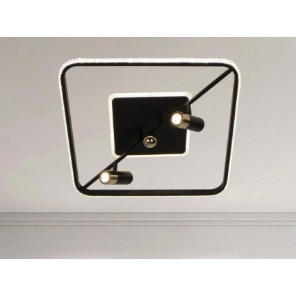 LED Stmívatelné stropní svítidlo LED/70W/230V 3000-6500K černá + dálkové ovládání