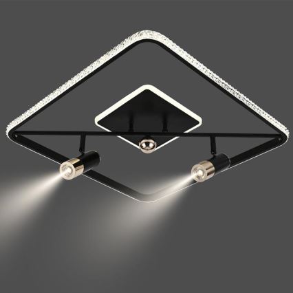 LED Stmívatelné stropní svítidlo LED/70W/230V 3000-6500K černá + dálkové ovládání