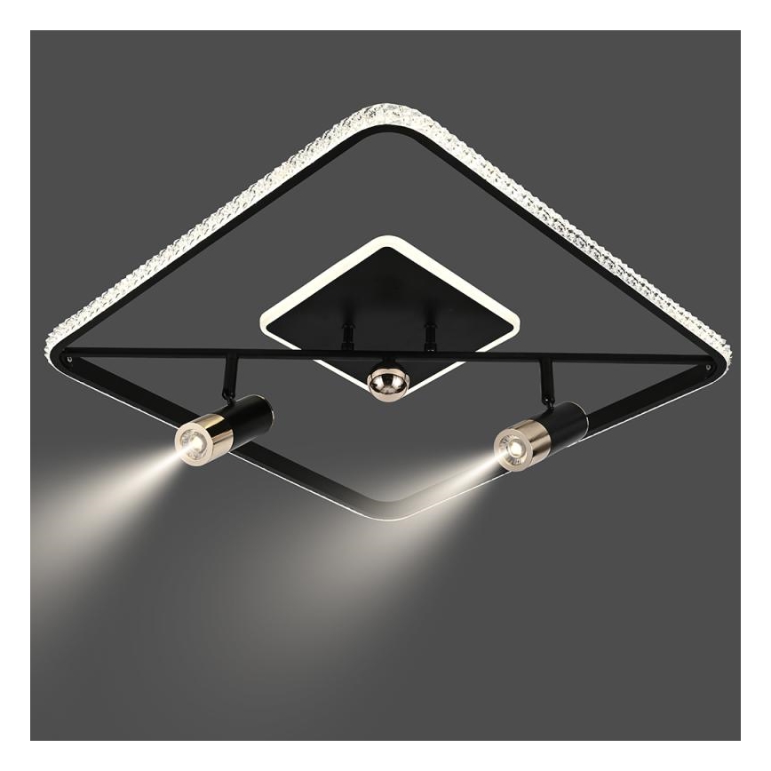 LED Stmívatelné stropní svítidlo LED/70W/230V 3000-6500K černá + dálkové ovládání