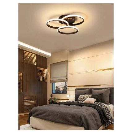 LED Stmívatelné stropní svítidlo LED/70W/230V 3000-6500K černá + dálkové ovládání