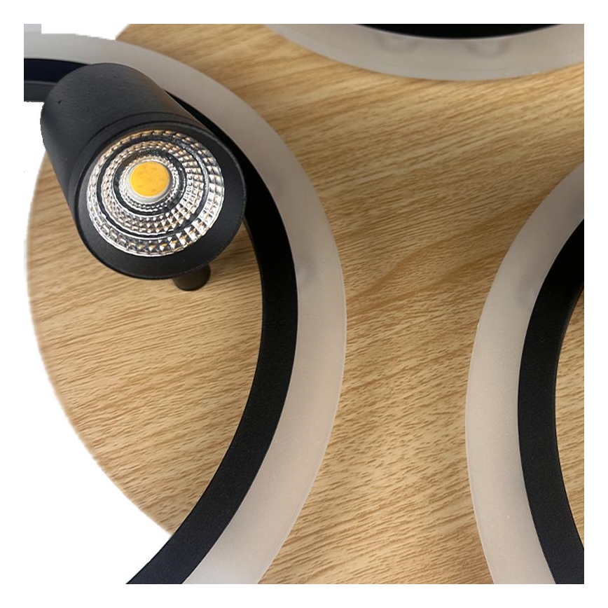 LED Stmívatelné stropní svítidlo LED/70W/230V 3000-6500K černá/hnědá + dálkové ovládání