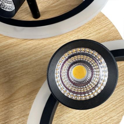 LED Stmívatelné stropní svítidlo LED/70W/230V 3000-6500K černá/hnědá + dálkové ovládání