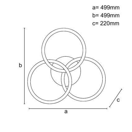 LED Stmívatelné stropní svítidlo LED/70W/230V 3000-6500K černá + dálkové ovládání