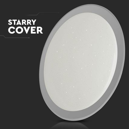 LED Stmívatelné stropní svítidlo LED/72W/230V 3000-6500K pr. 67 cm bílá + dálkové ovládání