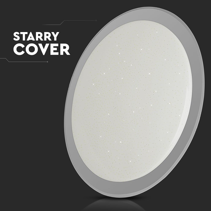 LED Stmívatelné stropní svítidlo LED/72W/230V 3000-6500K pr. 67 cm bílá + dálkové ovládání