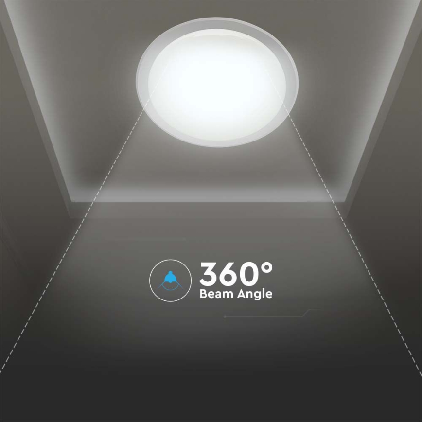 LED Stmívatelné stropní svítidlo LED/72W/230V 3000-6500K pr. 67 cm bílá + dálkové ovládání