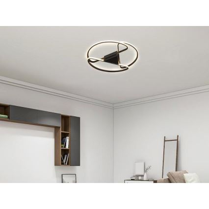 LED Stmívatelné stropní svítidlo LED/75W/230V 3000-6500K černá + dálkové ovládání