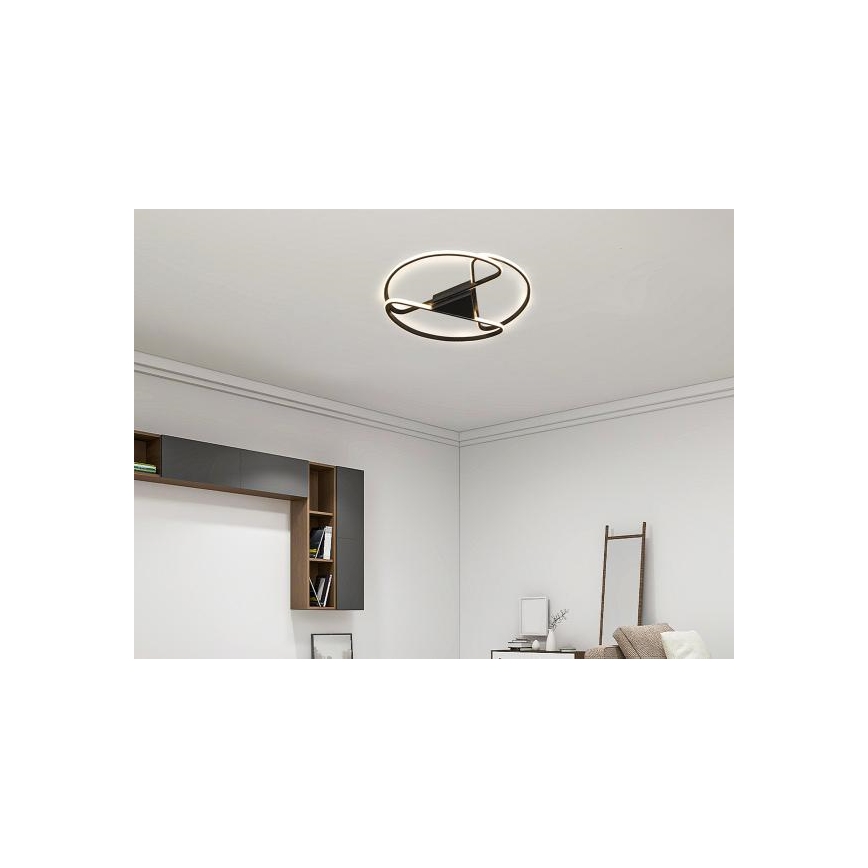 LED Stmívatelné stropní svítidlo LED/75W/230V 3000-6500K černá + dálkové ovládání