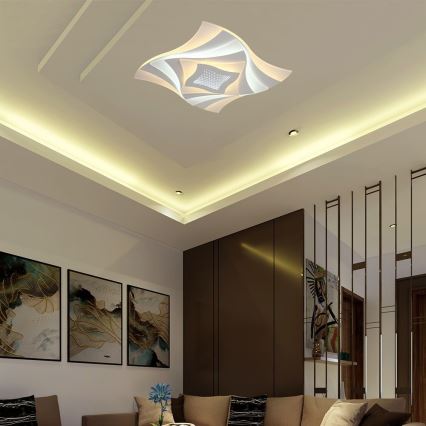 LED Stmívatelné stropní svítidlo LED/75W/230V 3000-6500K 49,5x49,5 cm + dálkové ovládání