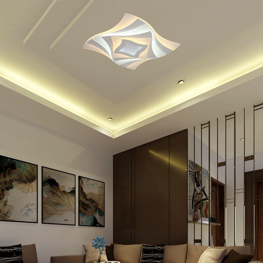 LED Stmívatelné stropní svítidlo LED/75W/230V 3000-6500K 49,5x49,5 cm + dálkové ovládání