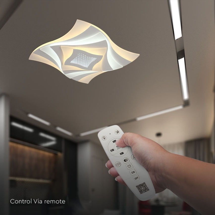 LED Stmívatelné stropní svítidlo LED/75W/230V 3000-6500K 49,5x49,5 cm + dálkové ovládání