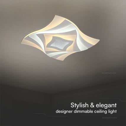 LED Stmívatelné stropní svítidlo LED/75W/230V 3000-6500K 49,5x49,5 cm + dálkové ovládání