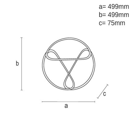 LED Stmívatelné stropní svítidlo LED/75W/230V 3000-6500K hnědá/černá + dálkové ovládání