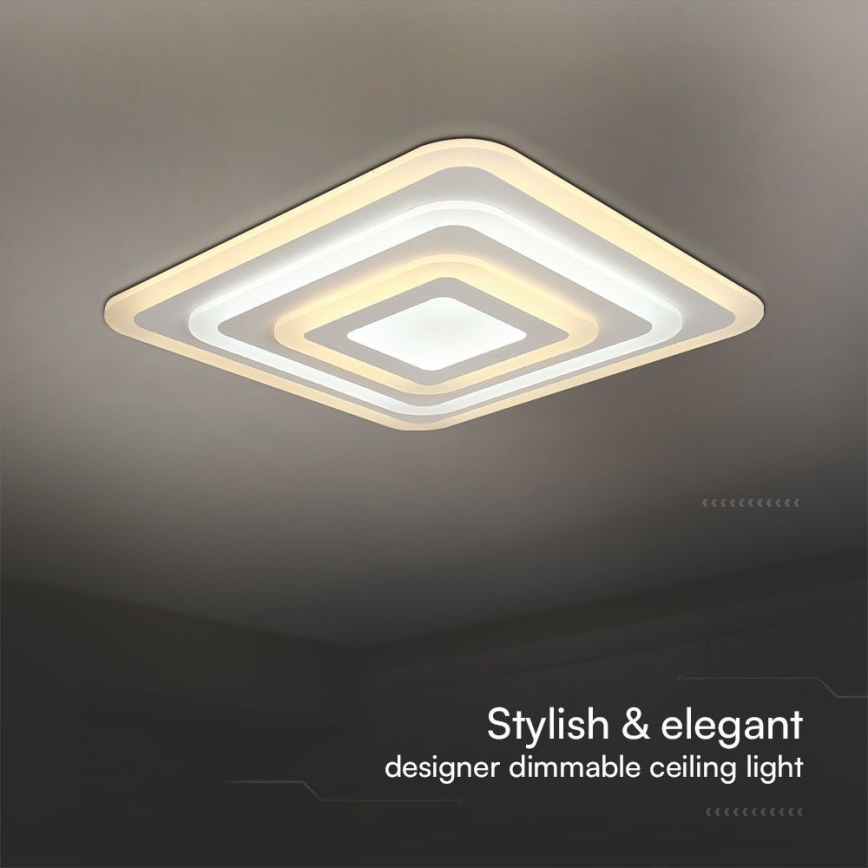 LED Stmívatelné stropní svítidlo LED/77W/230V 3000-6500K + dálkové ovládání