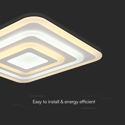 LED Stmívatelné stropní svítidlo LED/77W/230V 3000-6500K + dálkové ovládání