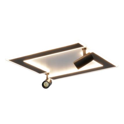 LED Stmívatelné stropní svítidlo LED/80W/230V 3000-6500K černá + dálkové ovládání