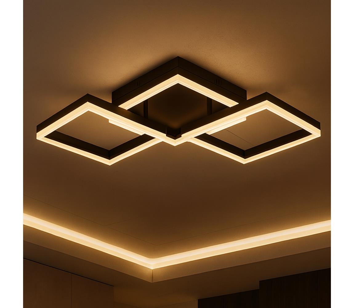 LED Stmívatelné stropní svítidlo LED/85W/230V 3000-6500K + dálkové ovládání TA1341/B Černá – Alasans