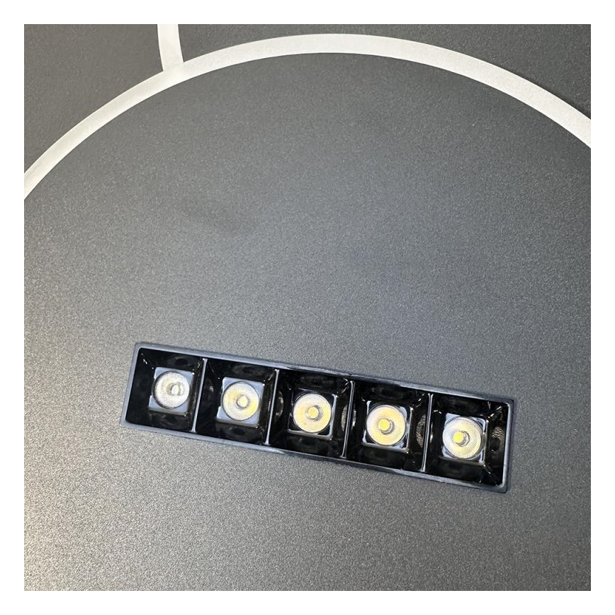 LED Stmívatelné stropní svítidlo LED/90W/230V 3000-6500K černá + dálkové ovládání