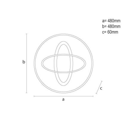 LED Stmívatelné stropní svítidlo LED/90W/230V 3000-6500K + dálkové ovládání