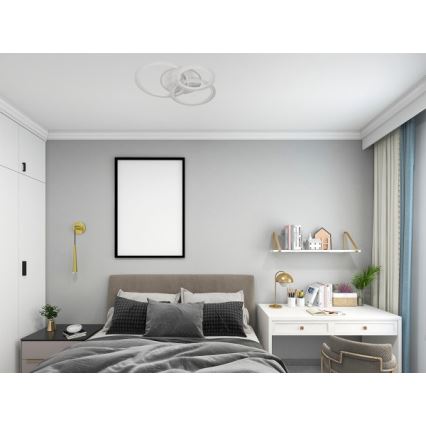 LED Stmívatelné stropní svítidlo LED/90W/230V 3000-6500K + dálkové ovládání