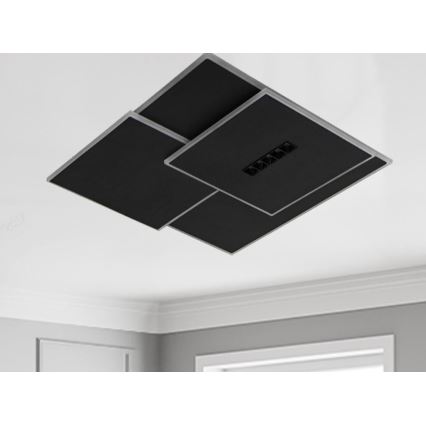 LED Stmívatelné stropní svítidlo LED/95W/230V 3000-6500K černá + dálkové ovládání