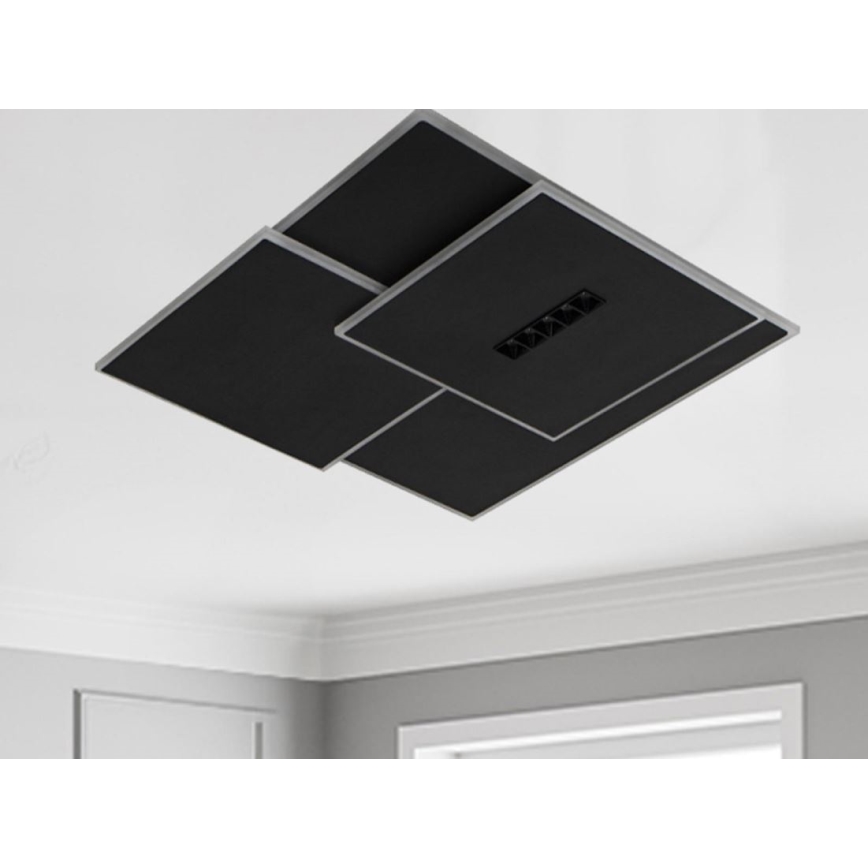 LED Stmívatelné stropní svítidlo LED/95W/230V 3000-6500K černá + dálkové ovládání