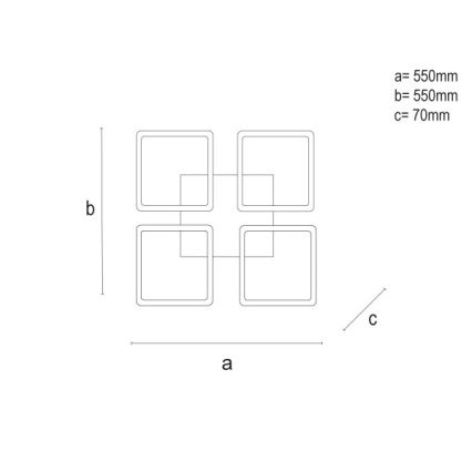 LED Stmívatelné stropní svítidlo LED/95W/230V 3000-6500K + dálkové ovládání