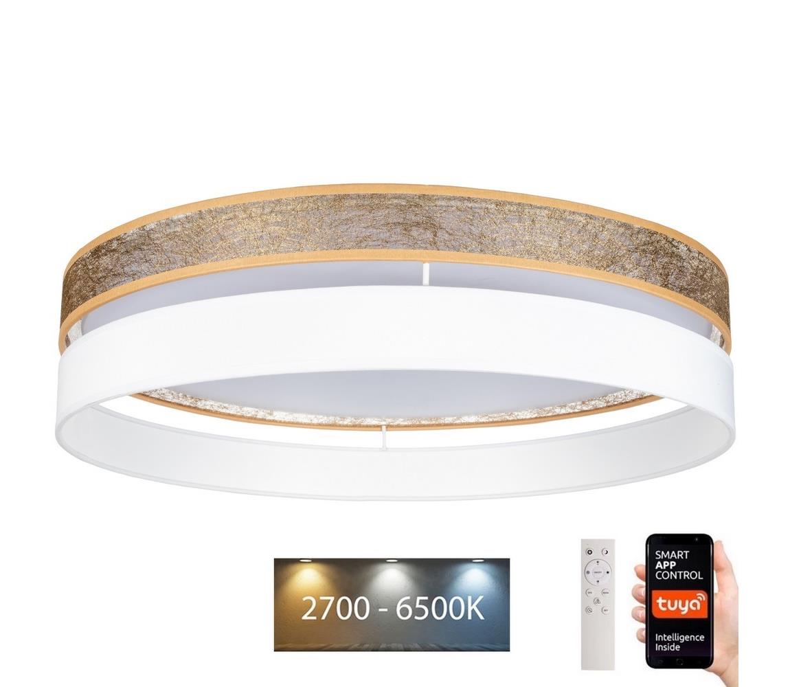 Belis LED Stmívatelné stropní svítidlo LIMA LED/36W/230V Wi-Fi Tuya + DO bílá/zlatá BE0879
