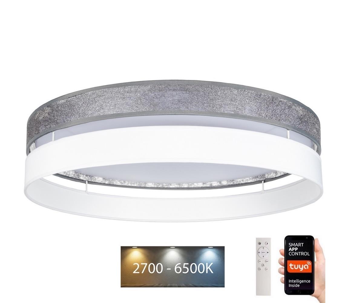 Belis LED Stmívatelné stropní svítidlo LIMA LED/36W/230V Wi-Fi Tuya + DO stříbrná/bílá BE0882