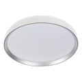 LED Stmívatelné stropní svítidlo LIXAN LED/65W/230V 3000-6500K pr. 48,6 cm bílá/stříbrná + dálkové ovládání