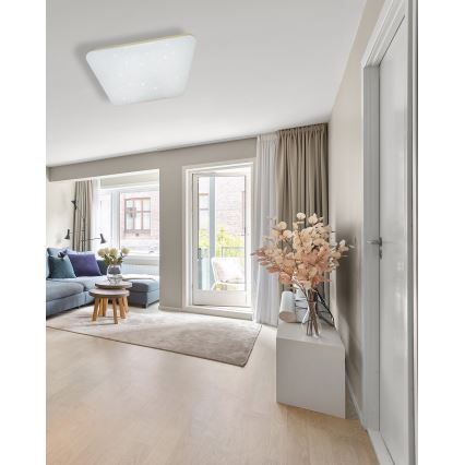 LED Stmívatelné stropní svítidlo MANA LED/60W/230V 2700-6500K 53x53 cm + dálkové ovládání