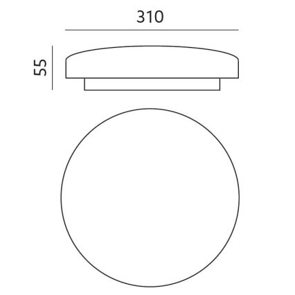 LED Stmívatelné stropní svítidlo MOON LED/18W/230V 2700-6500K Wi-Fi Tuya