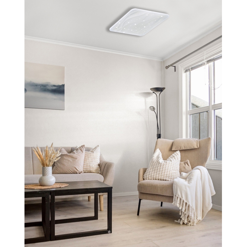 LED Stmívatelné stropní svítidlo NERIS LED/36W/230V 2700-6500K 43x43 cm + dálkové ovládání