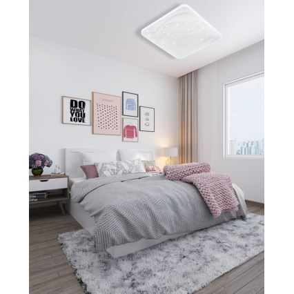 LED Stmívatelné stropní svítidlo NERIS LED/36W/230V 2700-6500K 43x43 cm + dálkové ovládání